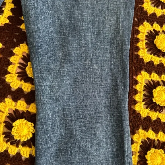 Navy Blue Miss Me Los Angeles Mid Rise Boot Cut Embroidered Floral Denim Jeans - Picture 3 of 6